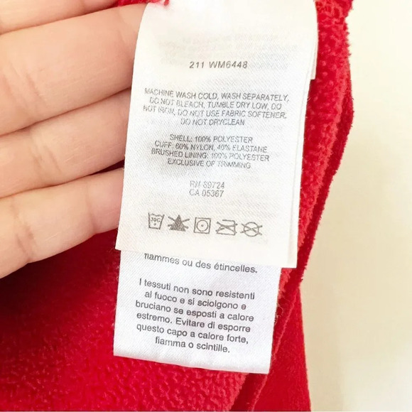 Columbia Men’s Size Large Red‎ Fleece Zip Front Jacket Titanium FLAW - Picture 3 of 6